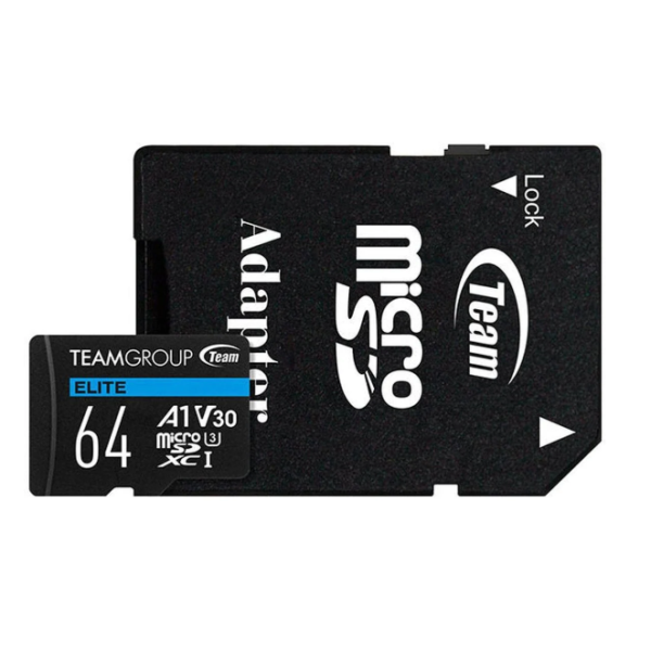 Micro SD Elite Team Group 64GB Class 10 UHS-I U3 V30 A1 SDHC/SDXC (90MB/s - 45MB/s)