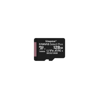 Cartão de Memória Micro SD Kingston 128GB Canvas Select Plus C/ Adaptador-SDCS2/128GB