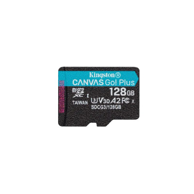 Cartão de Memória Micro SD Kingston 128GB Canvas Go Plus C/Adaptador-SDCG3/128GB Cartão de Memória Micro SD Kingston 128GB Canvas Go Plus C/Adaptador-SDCG3/128GB