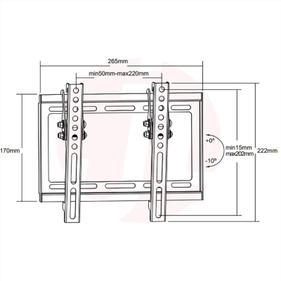 Suporte de Parede Napofix 030 13" - 43" Inclinável Preto