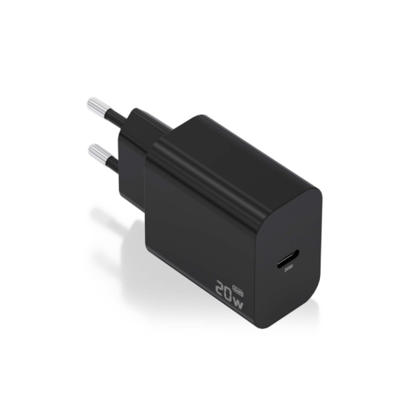 AISENS A110-0939 – Carregador GaN 20W, 1x USB-C PD3.0, Preto