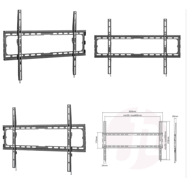 Suporte de Parede Napofix 040F 37" - 90" Fixo Preto