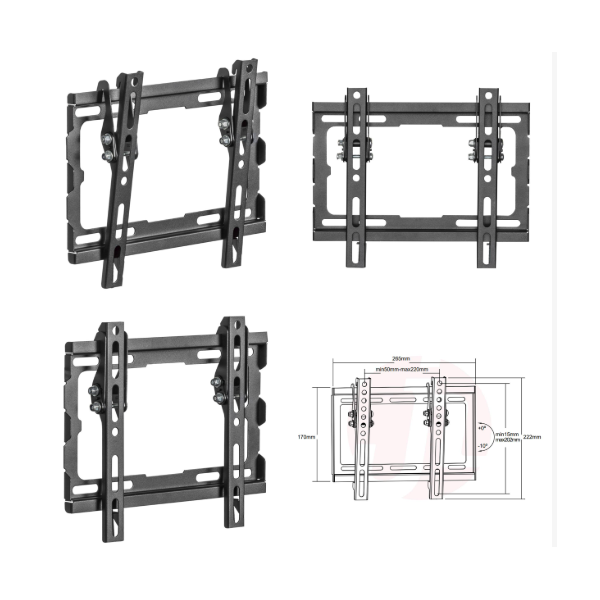 Suporte de Parede Napofix 030 13" - 43" Inclinável Preto